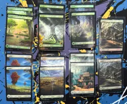 Magic The Gathering Final Fantasy - 35 Foil Land Card Lot - 100% Holo - Image 1