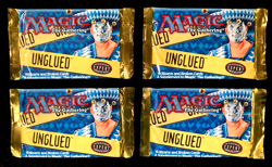 1998 Magic The Gathering, Lot of 4 Factory Sealed Unglued Booster Packs - Image 1