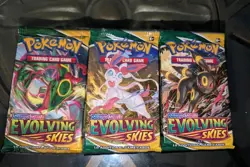 Pokemon Evolving Skies Booster Packs Lot of 3 English Sealed Listing #2 - Image 1