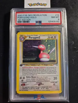First Edition 2001 Pokemon Neo Revelation 12/64 Porygon2 Holo PSA NM-MT 8 - Image 1
