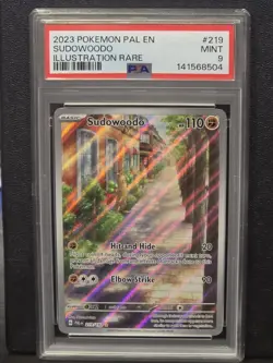 Sudowoodo #219 PSA 9 MINT Pokemon TCG 2023 Paldea Evolved Illustration Rare - Image 1