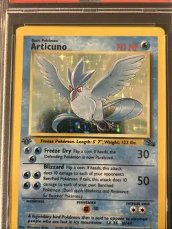 Pokemon Articuno 2/62 (1st Edition) Fossil Holo Fresh Grade *PSA 8* REGRADE! - Image 2