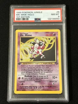 Pokemon Mr. Mime 06/64 (1st Edition) Jungle Holo (Fresh Grade) *PSA 8* REGRADE! - Image 1