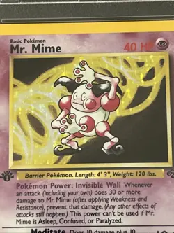 Pokemon Mr. Mime 06/64 (1st Edition) Jungle Holo (Fresh Grade) *PSA 8* REGRADE! - Image 2