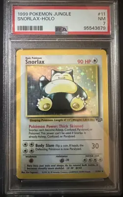 SNORLAX HOLO 11/64 JUNGLE POKEMON PSA 7 - Image 4