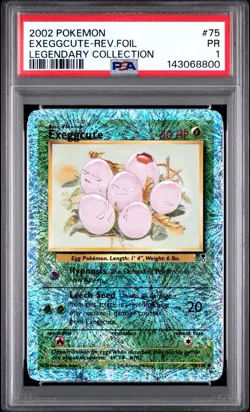 PSA 1 Exeggcute Legendary Collection Reverse Holo Foil #75 2002 Pokemon WoTC PR - Image 1