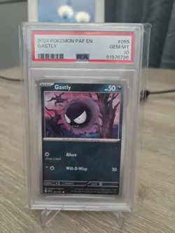 💥Pokemon TCG - Gastly - 055/091 - Common - Paldean Fates - PSA 10 💥 - Image 1