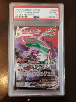 Pokemon 2022 Rayquaza VMAX TG20/TG30 Full Art Silver Tempest GEM MINT PSA 10 - Image 1
