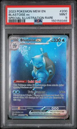 2023 Pokemon Mew En-151 Blastoise ex Special Illustration Rare 200/165 PSA 9 - Image 1