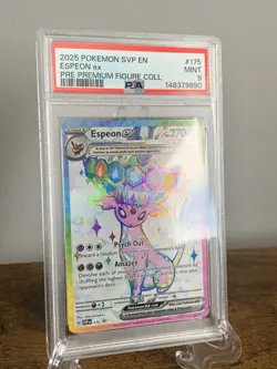 2025 POKEMON PRISMATIC EVOLUTIONS PREMIUM FIGURE COLLECTION ESPEON EX PSA 9 - Image 3
