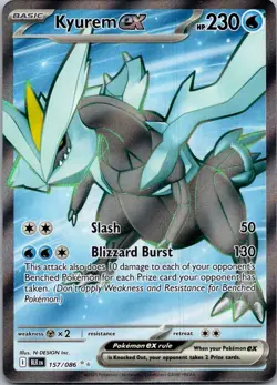 Kyurem ex 157/086 Ultra Rare Black Bolt Pokemon Near Mint - Image 1