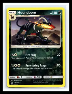 💥 Pokemon TCG - Houndoom 59/111 - Reverse Holo Rare - Crimson Invasion - Image 1
