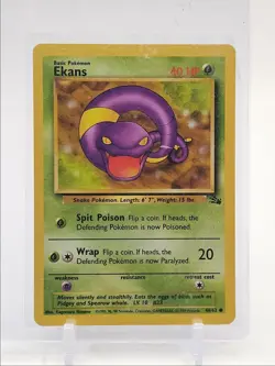 EKANS 1999 POKEMON FOSSIL COMMON 46/62 Q6459 - Image 1