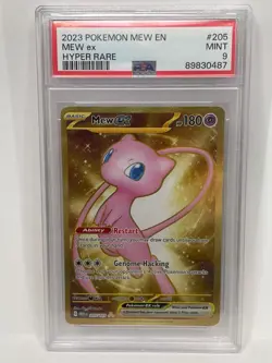 Pokemon TCG 151 Mew ex Hyper Rare 205/165 PSA 9 MINT - Image 1