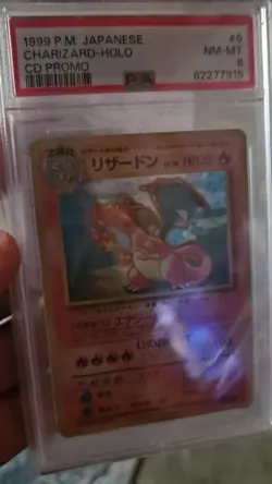 1999 POKEMON JPN CD PROMO CD PROMO #6 CHARIZARD-HOLO PSA 8 - Image 2