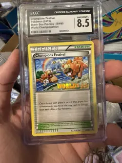 2013 POKEMON BLACK STAR PROMOS, WORLD CHAMPIONSHIPS CHAMPIONS FESTIVAL CGC 8.5 - Image 1