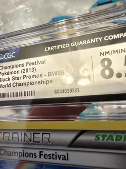 2013 POKEMON BLACK STAR PROMOS, WORLD CHAMPIONSHIPS CHAMPIONS FESTIVAL CGC 8.5 - Image 4