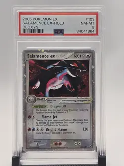 Pokemon Salamence EX 103 Holo Ultra Rare EX Deoxys PSA 8 - Image 1