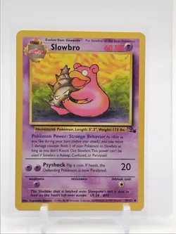 SLOWBRO 1999 POKEMON FOSSIL UNCOMMON 43/62 Q6459 - Image 1