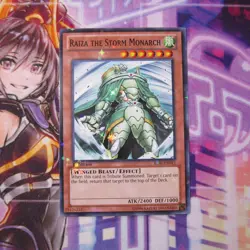 1X RAIZA THE STORM MONARCH STARFOIL RARE GOLD 1ST EDITION YUGIOH - Image 1