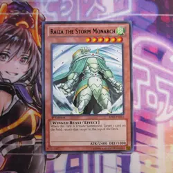 1X RAIZA THE STORM MONARCH STARFOIL RARE GOLD 1ST EDITION YUGIOH - Image 2