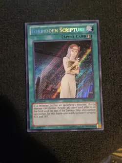 FORBIDDEN SCRIPTURE PRIO-EN067 Secret Rare Holo 1st Ed YUGIOH - Image 1