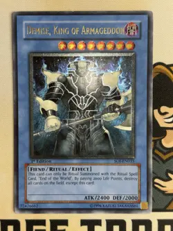 Demise, King of Armageddon Ultimate Rare SOI-EN035 1st Edition YuGiOh! NM - Image 2