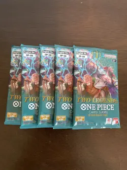 One Piece Two Legends OP-08 Lot Of Five 5 Booster Packs English A - Image 1