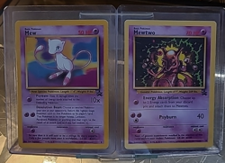 Mew/Mewtwo Pokemon Promo Card set Black Star #150/151 unplayed 1999 2000 - Image 1