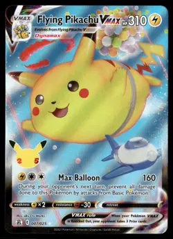 Flying Pikachu VMAX Celebrations 007/025 Pokemon Card TCG - Image 1