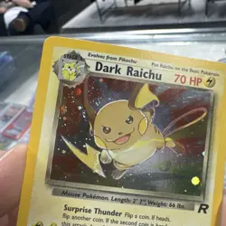 Dark Raichu 83/82 Team Rocket Unlimited Holo Rare MP TCG Card Pokemon - Image 2