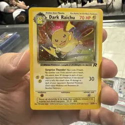 Dark Raichu 83/82 Team Rocket Unlimited Holo Rare MP TCG Card Pokemon - Image 3