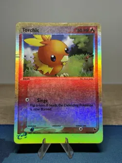 Torchic 74/109 Ex Ruby and Sapphire Base E Series Reverse Holo Pokemon Card MP - Image 1