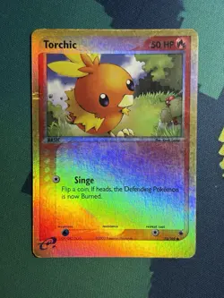 Torchic 74/109 Ex Ruby and Sapphire Base E Series Reverse Holo Pokemon Card MP - Image 2