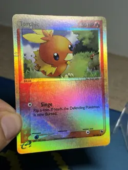 Torchic 74/109 Ex Ruby and Sapphire Base E Series Reverse Holo Pokemon Card MP - Image 3