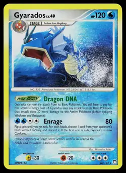Pokemon Card - Gyarados Mysterious Treasures 26/123 Rare - Image 1
