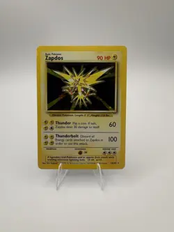 Zapdos 16/102 Base Set Holo Rare Pokemon Card 1999 English - Image 1