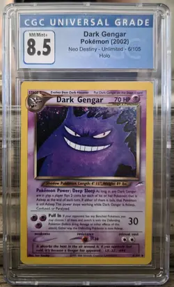 Pokemon Neo Destiny Holo Rare Dark Gengar Card TCG #6/105 LP NM-MINT - Image 1