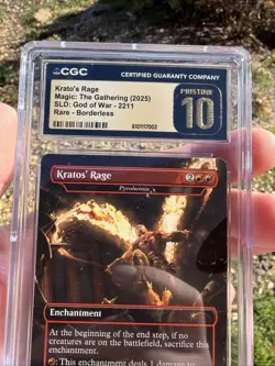 MTG Kratos' Rage (Pyrohemia) God of War: Greek Secret Lair CGC Pristine 10 Pop 1 - Image 3