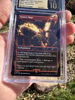 MTG Kratos' Rage (Pyrohemia) God of War: Greek Secret Lair CGC Pristine 10 Pop 1 - Image 4