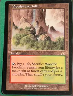 **Wooded Foothills** ~Onslaught~ MTG: Magic the Gathering Light Play (LP) - Image 1