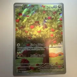 Pokemon TCG Applin Card Twilight Masquerade Illustration - Image 1
