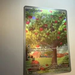 Pokemon TCG Applin Card Twilight Masquerade Illustration - Image 2