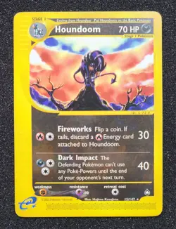 2003 Pokemon Aquapolis Houndoom 15/147 Rare - Image 1