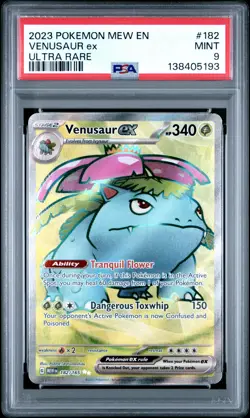 2023 POKEMON MEW EN-151 ULTRA RARE #182 VENUSAUR EX PSA 9 - Image 1