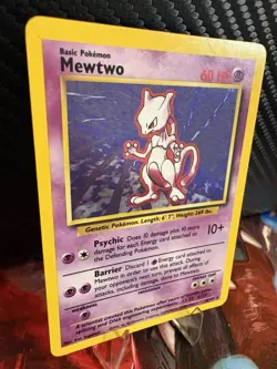 Pokemon Base Set Mewtwo 10/102 Holo WOTC 1999 MP Holofoil Vintage - Image 4