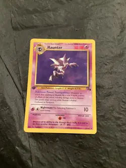 Pokemon Fossil 1st Edition - #21/62 Haunter Non-Holo (Rare) NM - Image 1