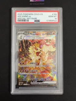 2025 Pokemon TCG Chinese Exclusive Arcanine ex CSV3C 155/130 SAR PSA 10 - Image 1