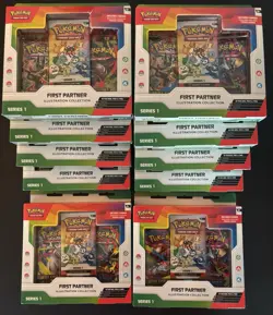 Pokemon First Partner Illustration Collection Series Lot Of 10 Boxes SHIPS TODAY - Image 1