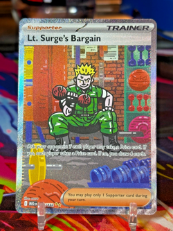 Pokemon TCG Mega Evolution LT. SURGE'S BARGAIN 185/132 - Image 1